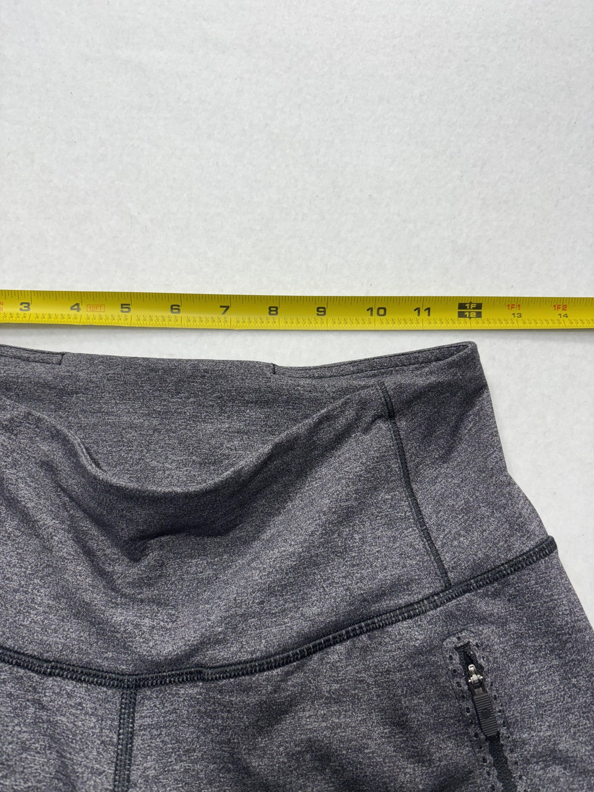 Lululemon Leggings Womens 4 Gray High Rise Zip Pocket 26" Inseam Ankle Running
