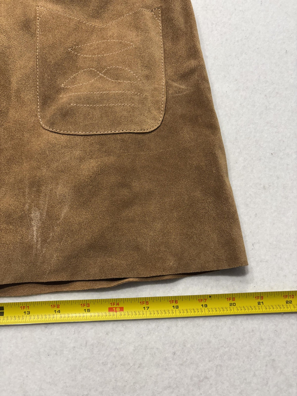 Free People Skirt Womens 10 Brown Suede Patch Pocket Mini Zip Back Fall Casual
