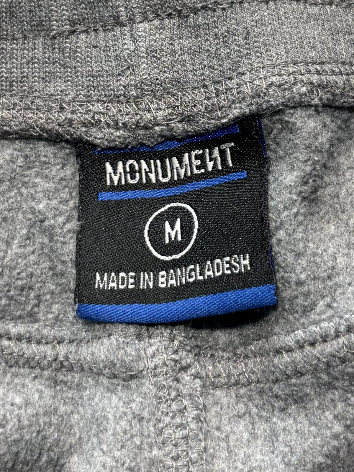 Monument Jogger Pants Mens Medium Gray Fleece Cargo Elastic Waist Pockets