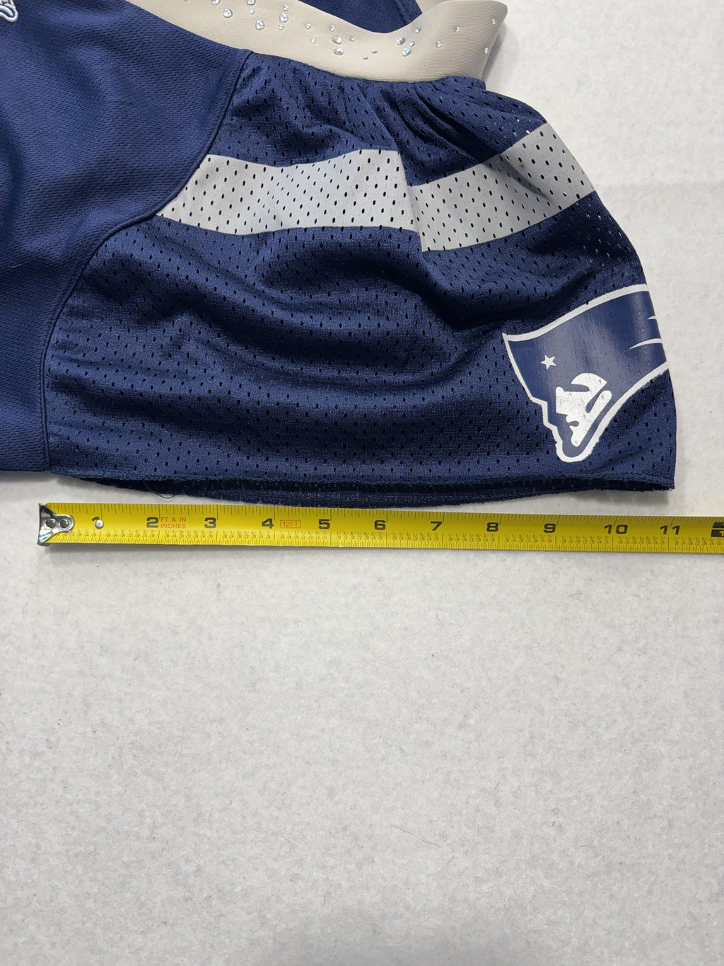 New England Patriots Jersey Womens Large Blue NFL Football Reebok Welker 83