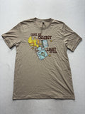 Bella + Canvas Shirt Mens Large Beige Cowboy Light My Fire Graphic Tee Western