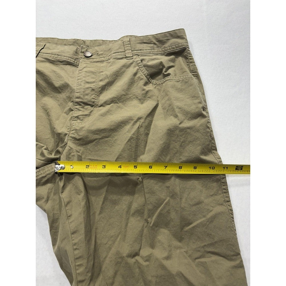 Columbia Khaki Pants Mens 34x30 Green Regular Fit Canvas Stretch AM0449 Outdoor