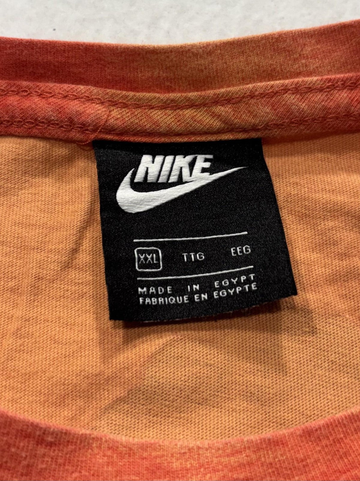 Nike Shirt Mens 2XL Orange Tie Dye Sole Cal Los Angeles California Graphic Tee