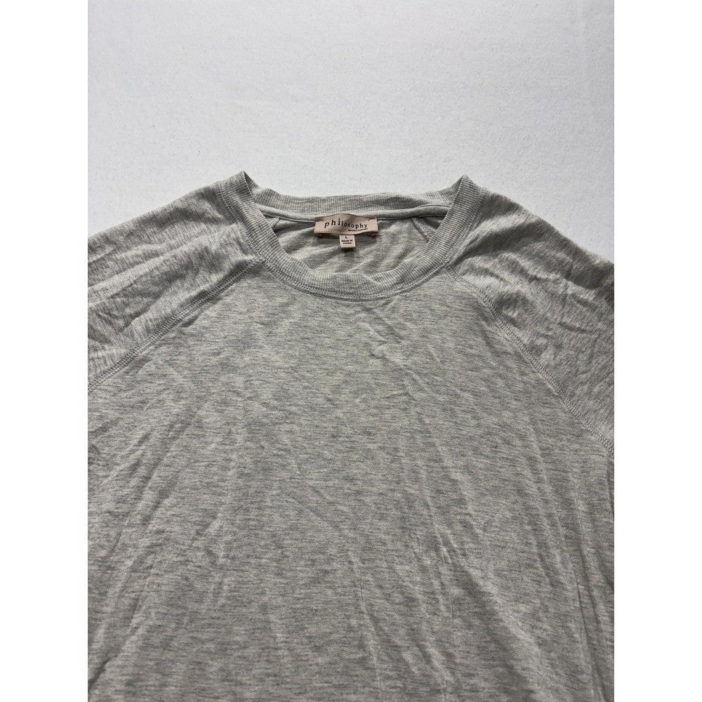 Philosophy Republic Clothing Top Womens Large Gray Long Sleeve Asymmetrical Hem
