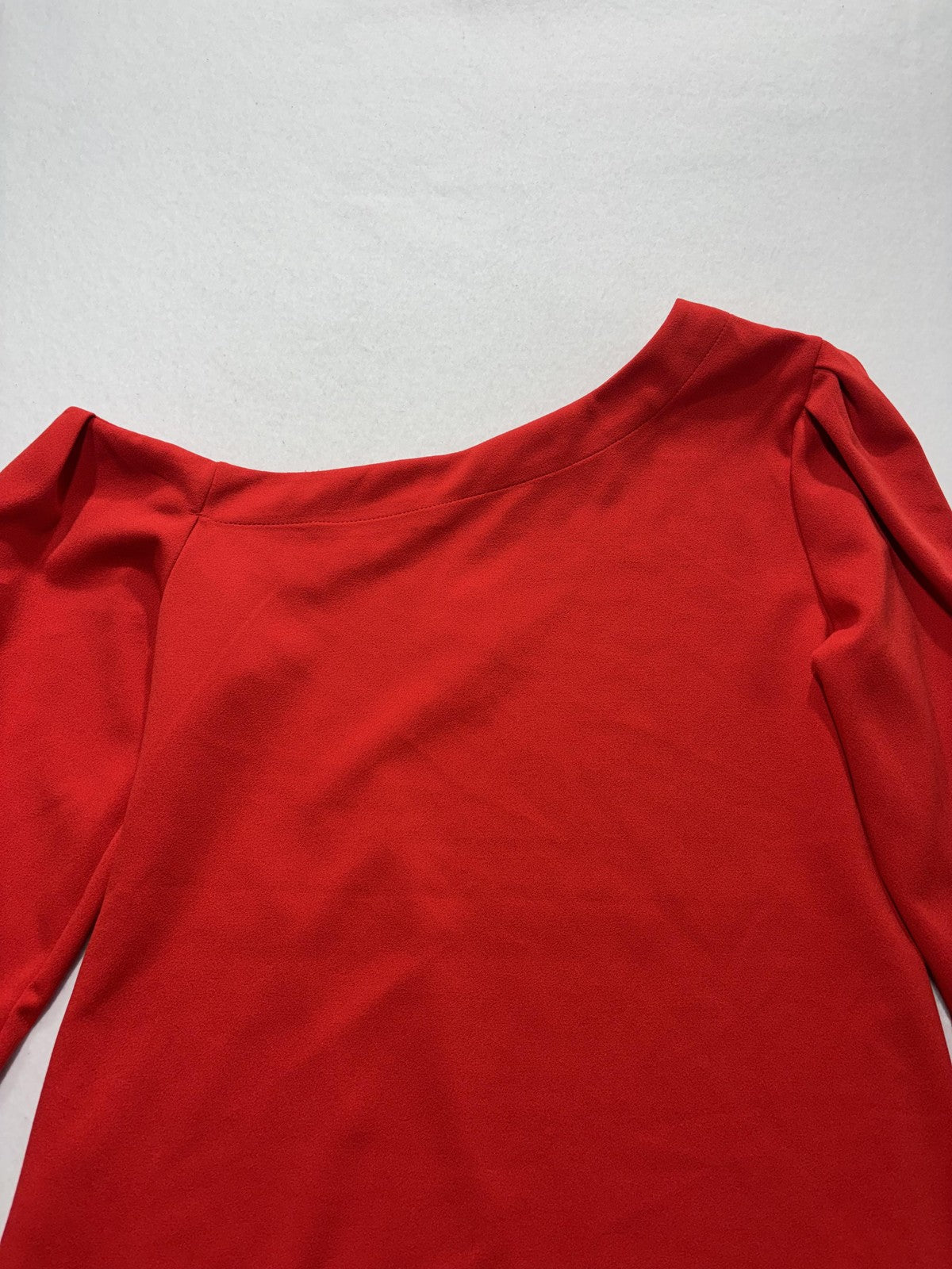 Banana Republic Blouse Womens S Red One Shoulder Long Sleeve Stretch Top Party