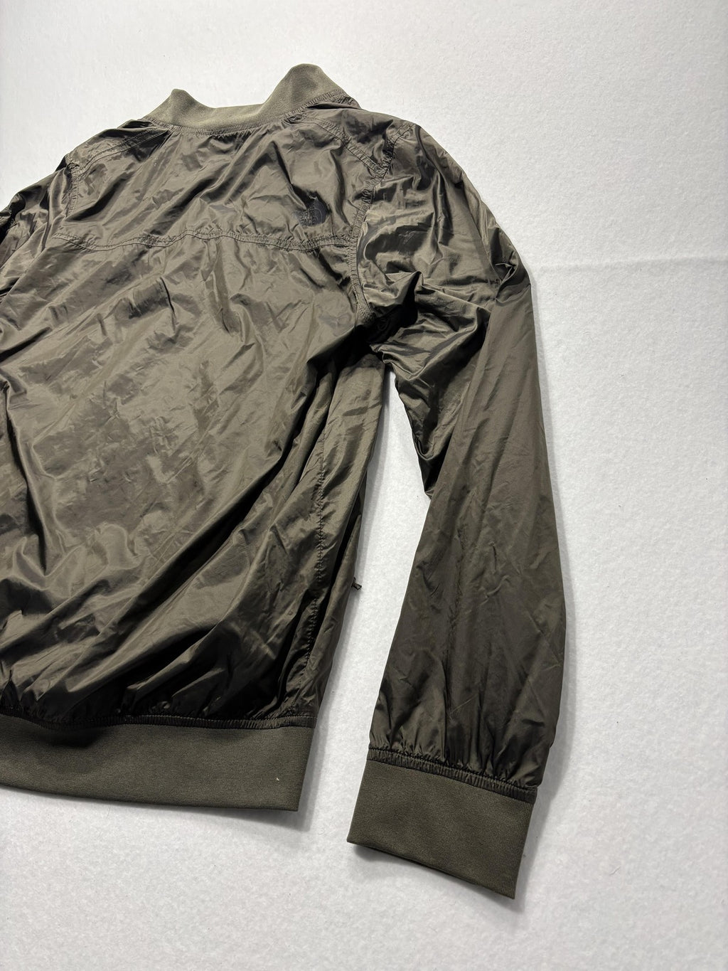 The North Face Jacket Womens Medium Green Nylon Bomber Full Zip Lightweight