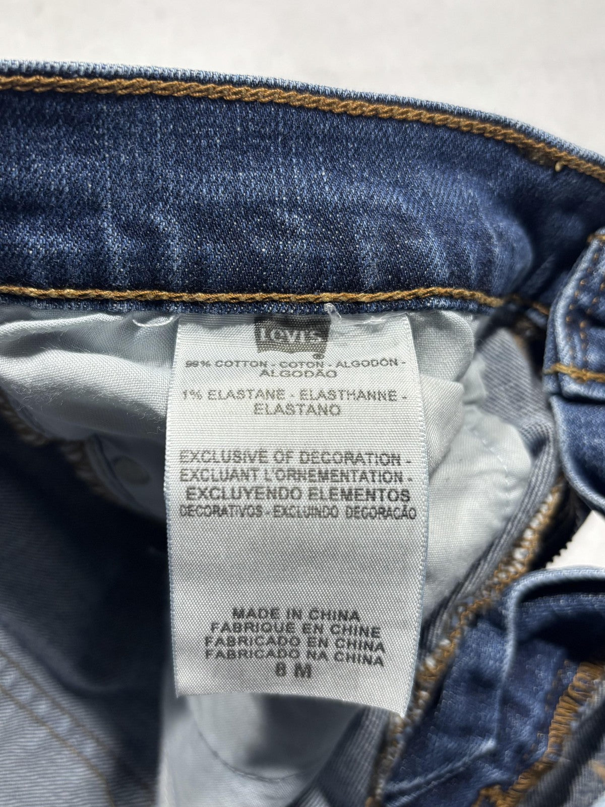 Levi's 515 Boot Cut Jeans Womens 8 Blue Medium Wash Mid Rise Slim Stretch 32x31