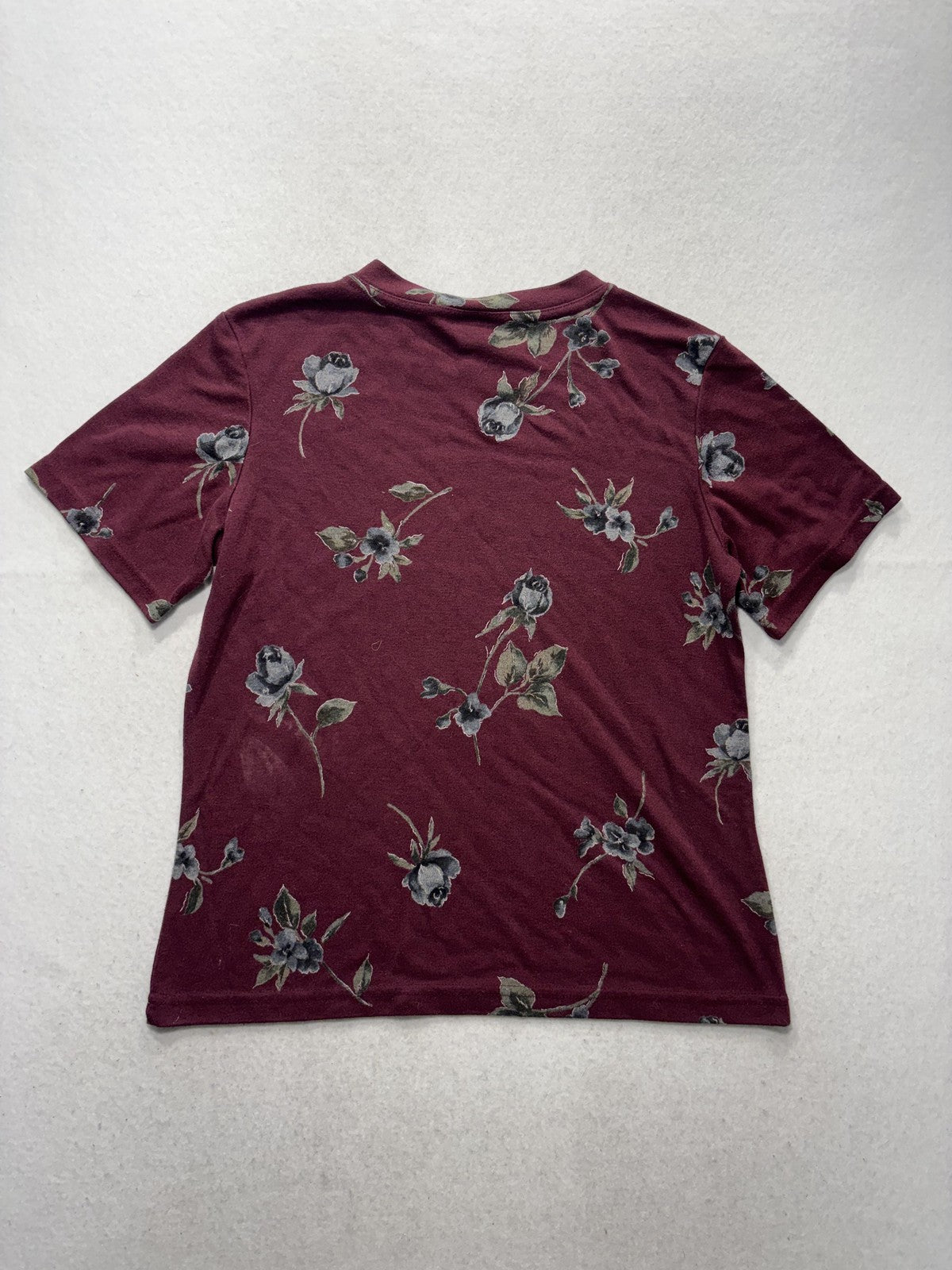 Jaclyn Smith Shirt Womens Large Red Floral Crew Neck Short Sleeve Tee Casual
