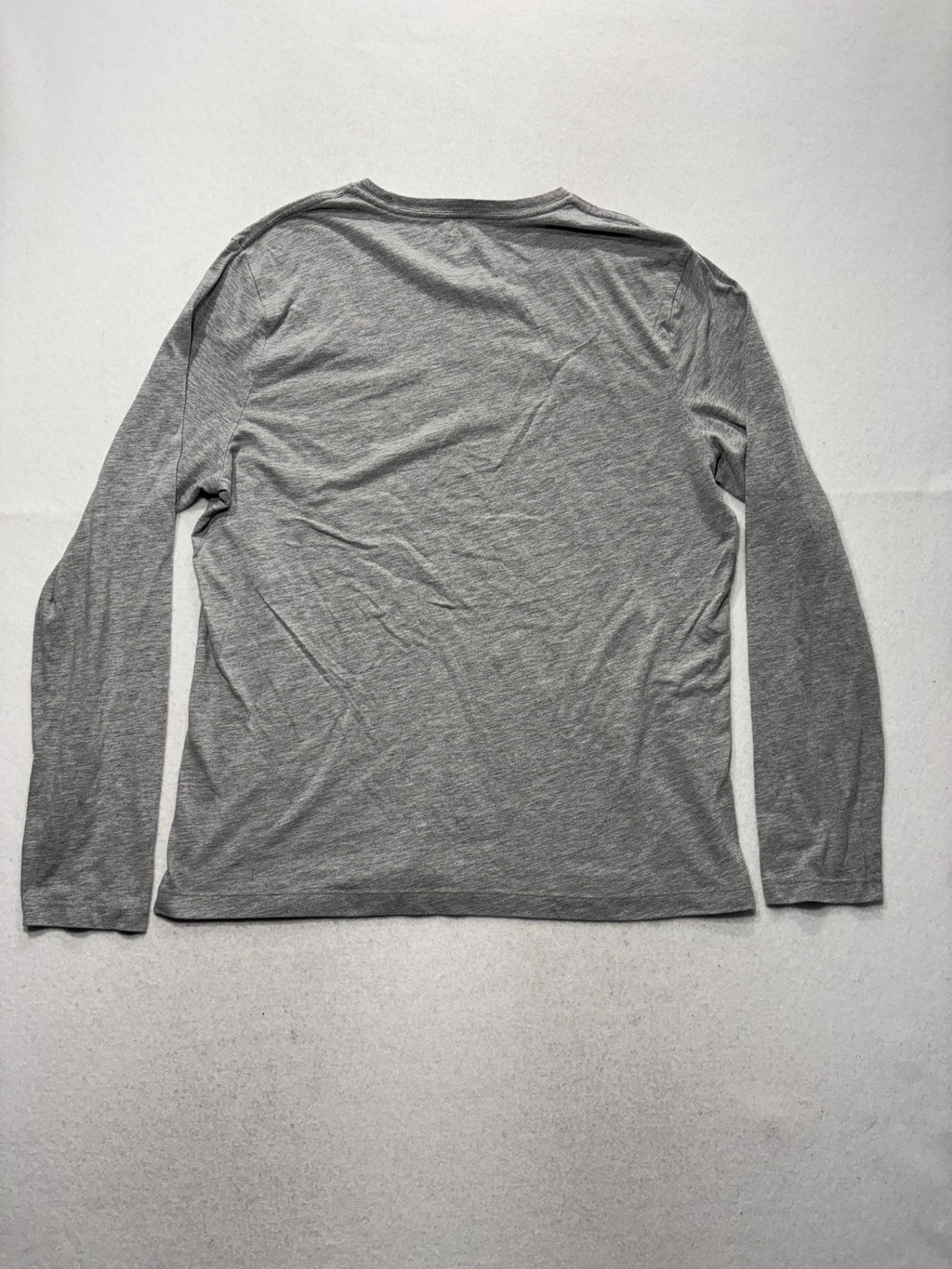 Michael Kors Shirt Mens Large Gray MK Logo Graphic Long Sleeve Crewneck Tee