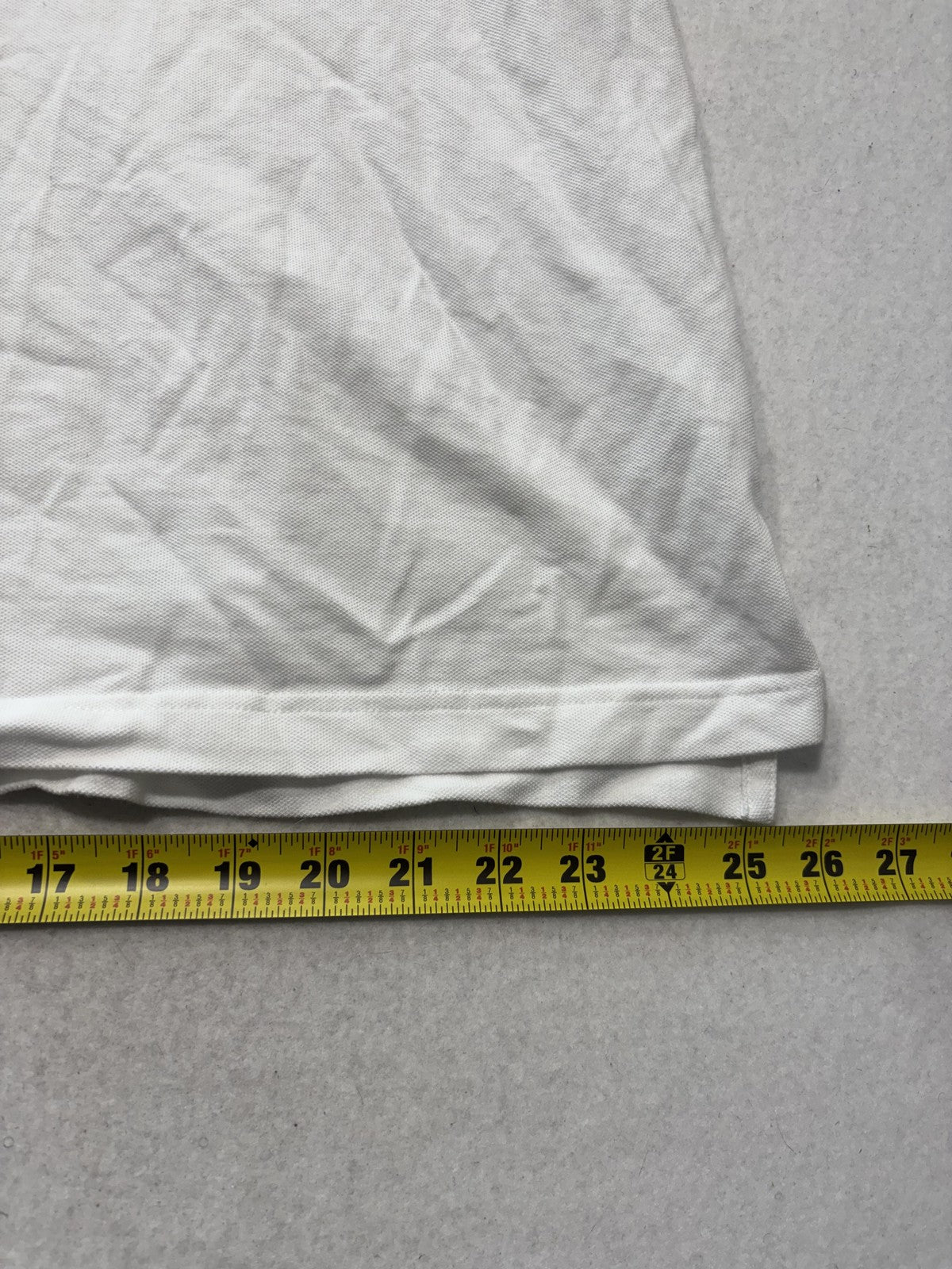 George Polo Shirt Mens 2XL White Stretch Knit Short Sleeve Tagless Casual