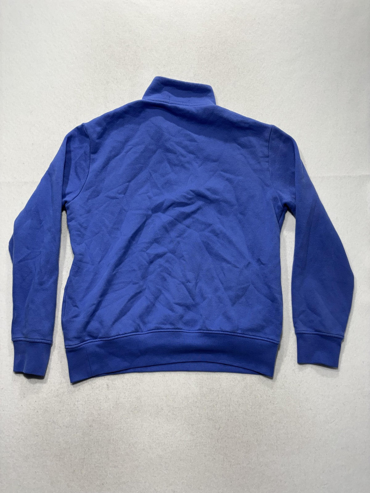 Polo Ralph Lauren Sweatshirt Mens Medium Blue 1/4 Zip Mock Neck Fleece Logo