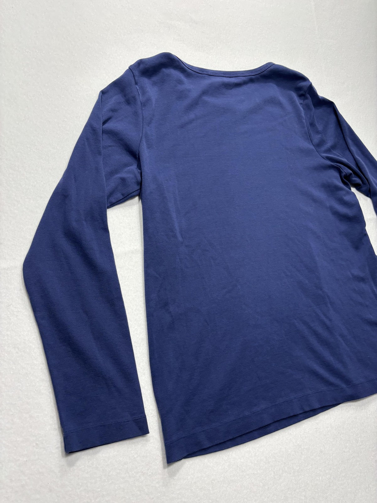 Tommy Bahama Shirt Womens XL Blue Crew Neck Long Sleeve Cotton Tee Basic Casual