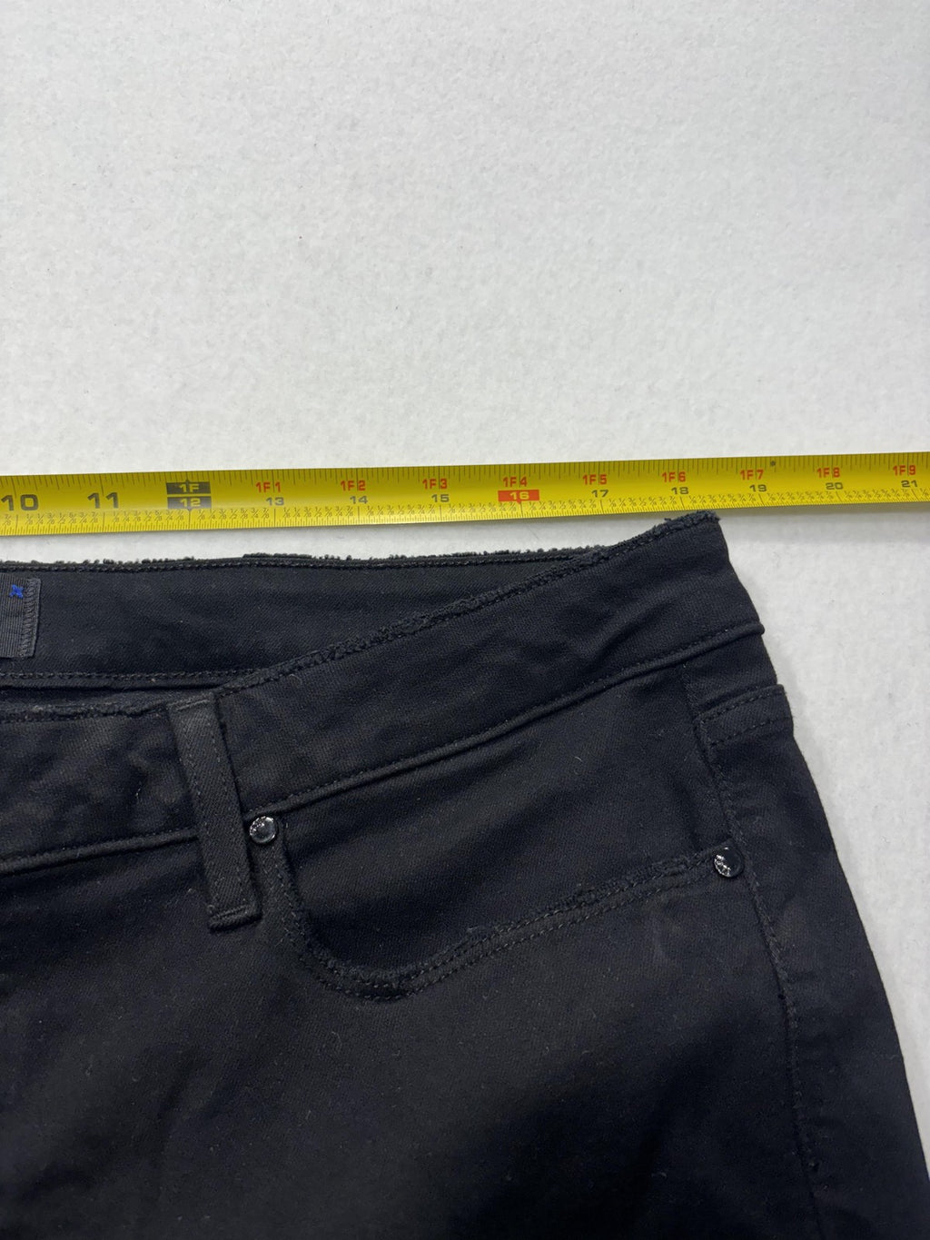 Paige Hoxton Ankle Jeans Womens 34 Black Wash Slim Stretch Distressed 34x28.5