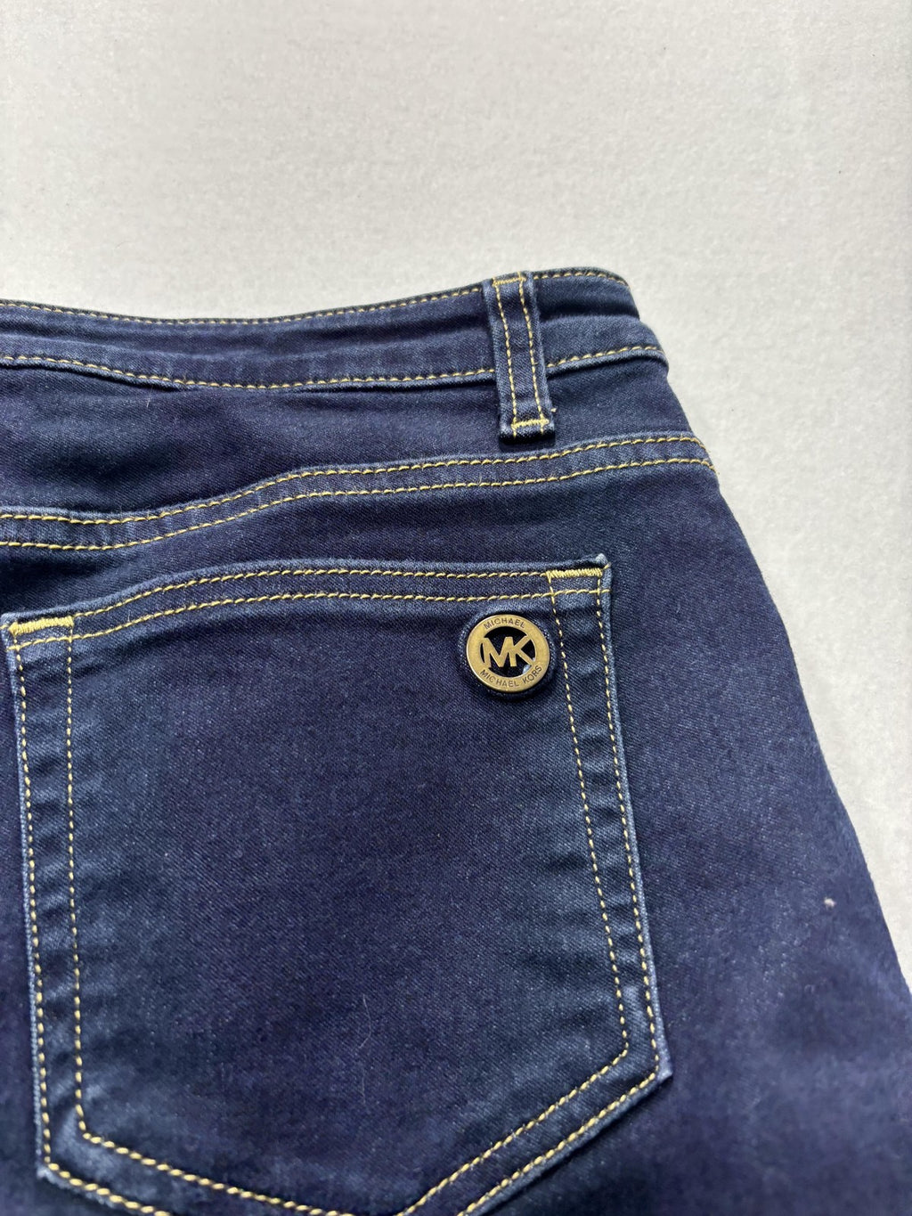 Michael Kors Izzy Skinny Jeans Womens 10 Blue Dark Wash Mid Rise Stretch 32x28