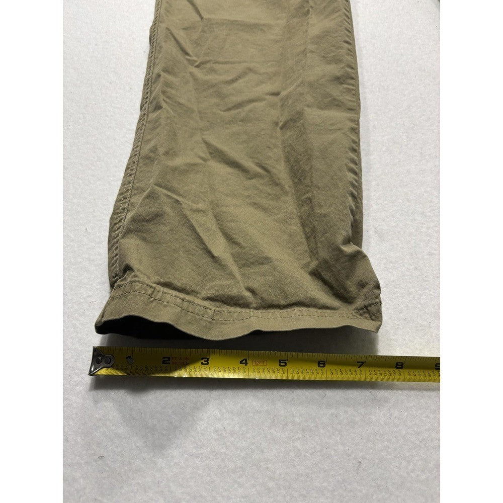 Columbia Khaki Pants Mens 34x30 Green Regular Fit Canvas Stretch AM0449 Outdoor