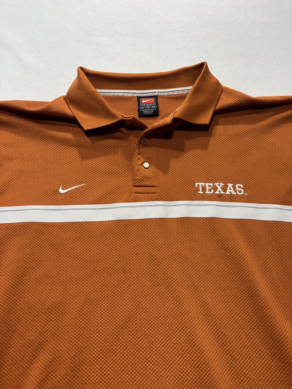 Texas Longhorns Polo Shirt Mens XL NCAA Football Nike Sphere Dry Long Sleeve