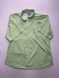 Columbia PFG Shirt Mens 2XL Green Short Sleeve Fishing Button Up Vented UPF 30+