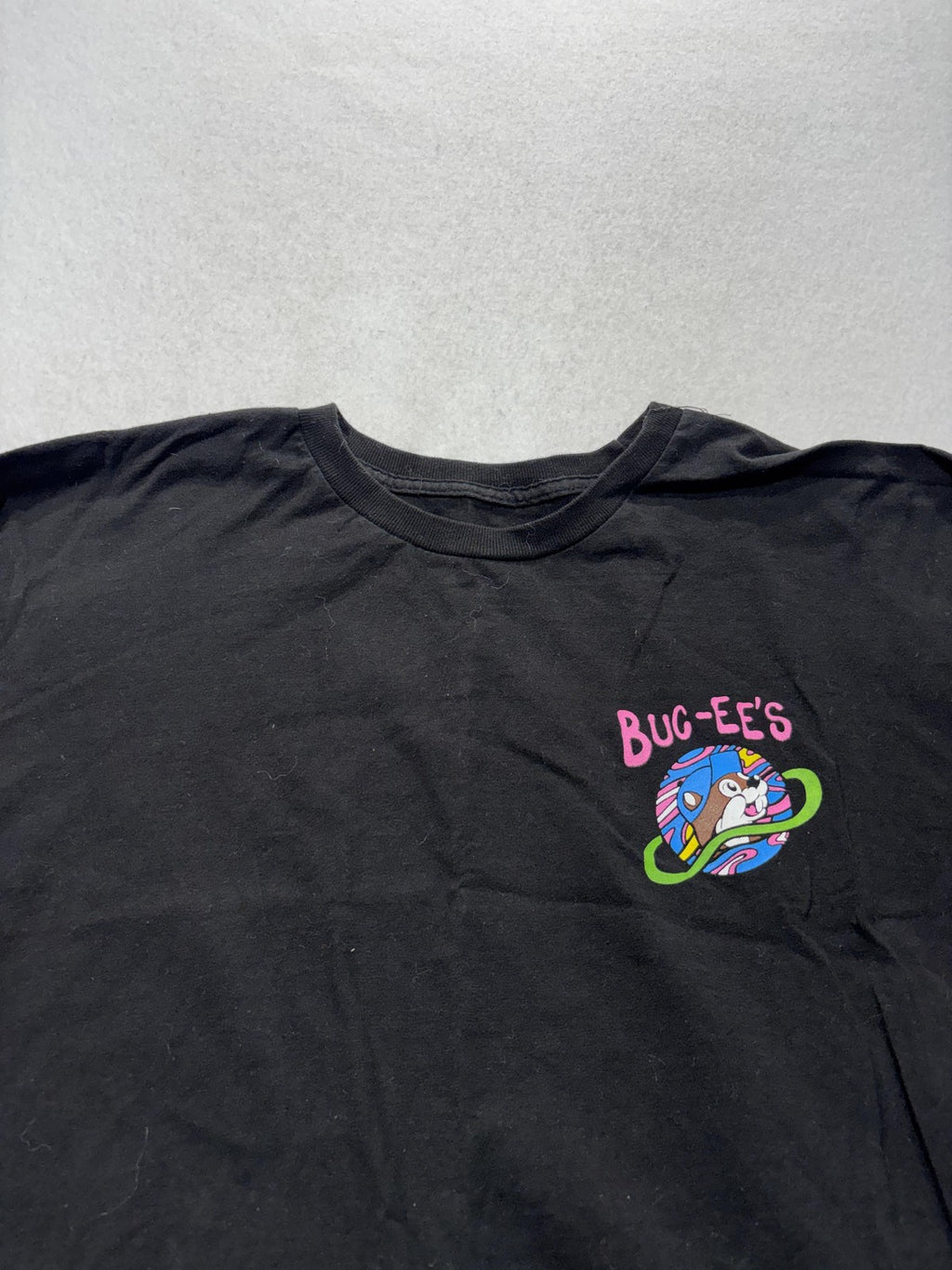 Buc-ee's Shirt Mens Large Black Out Of This World Space Graphic Long Sleeve Tee