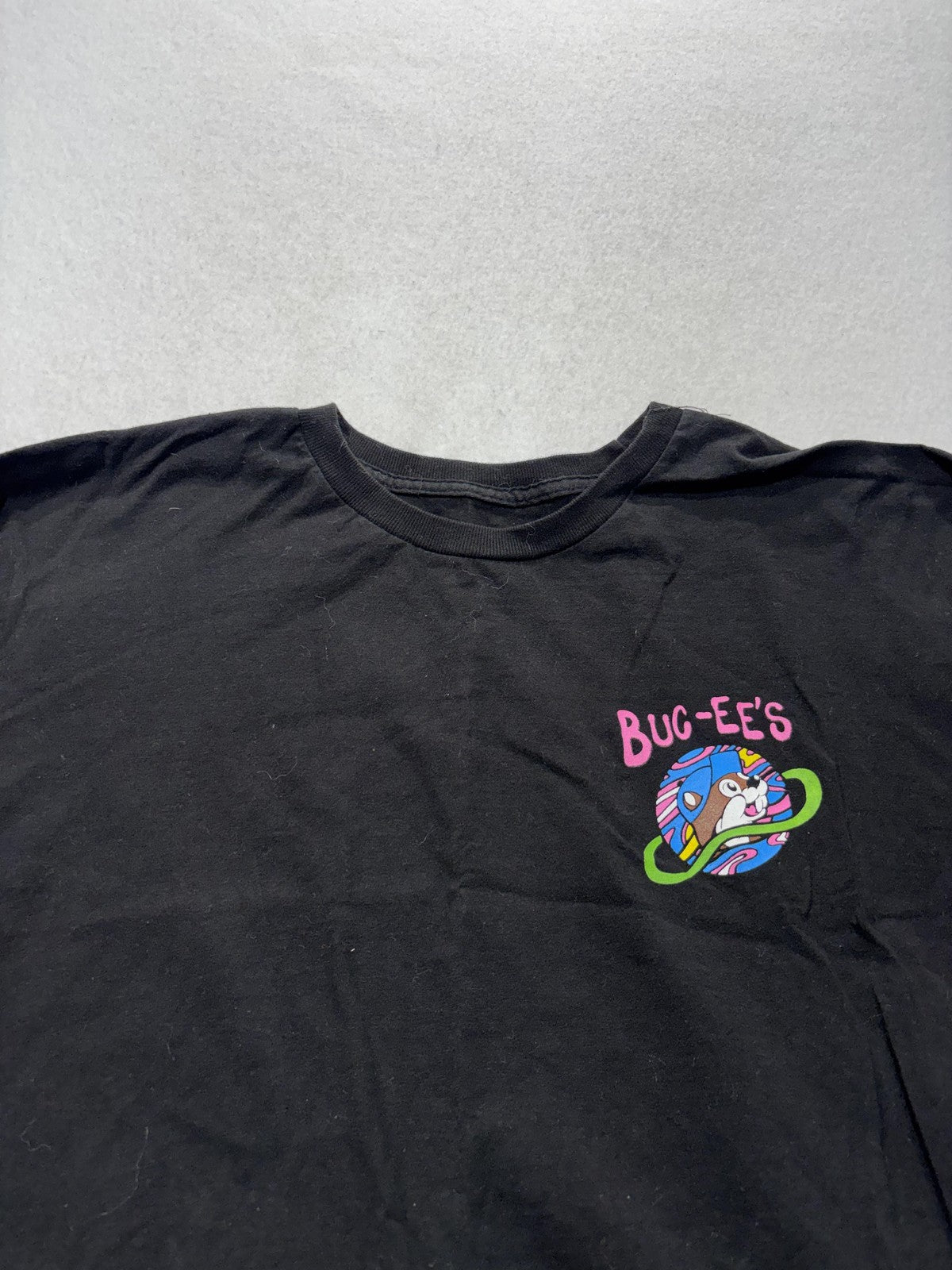 Buc-ee's Shirt Mens Large Black Out Of This World Space Graphic Long Sleeve Tee