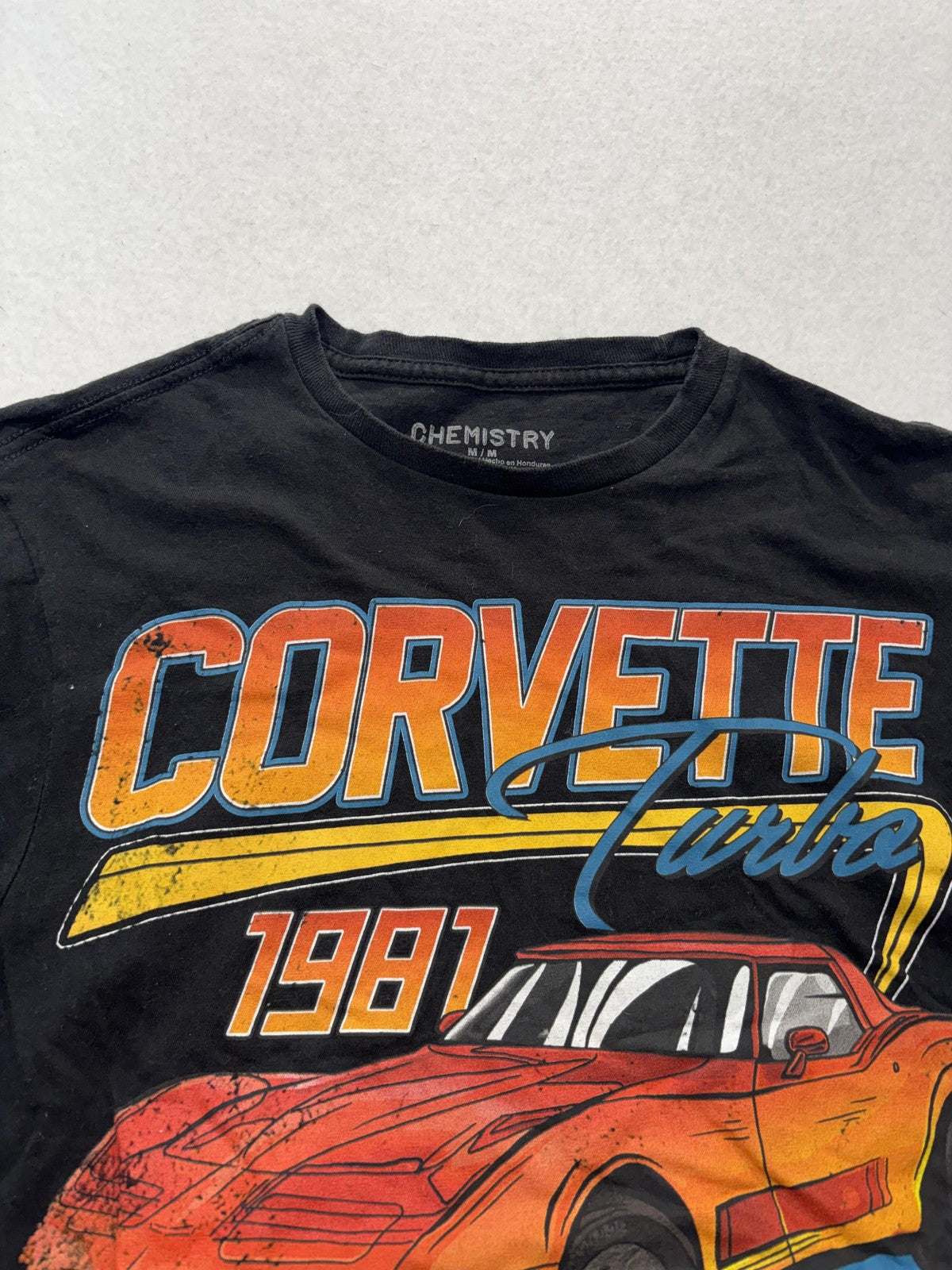 Corvette Turbo 1981 Shirt Mens Medium Black Chemistry Graphic Racing Tee