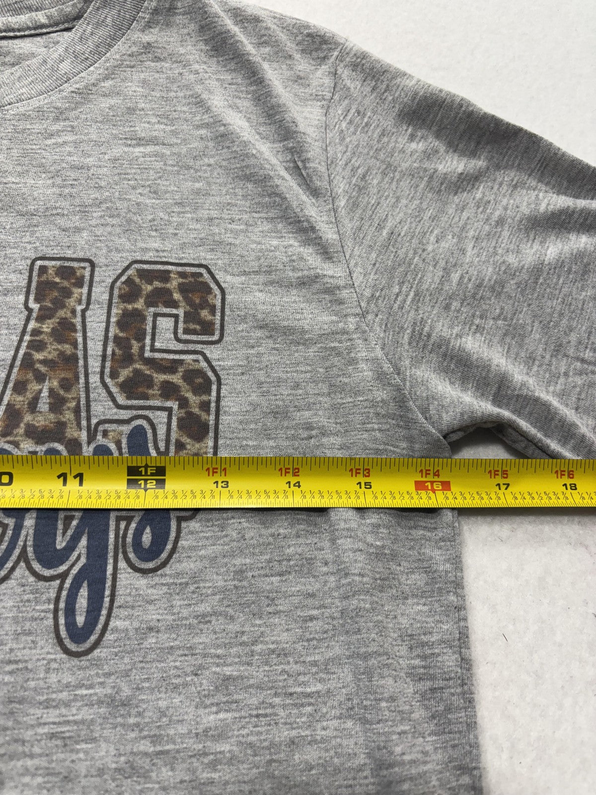 Dallas Cowboys Shirt Womens Small Gray NFL Football Leopard Print Gildan Tee