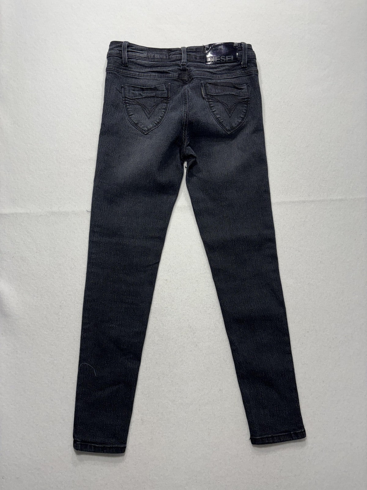 Diesel Jeans Womens 27 Gray Charcoal Wash Low Rise Skinny Stretch 27x29.5