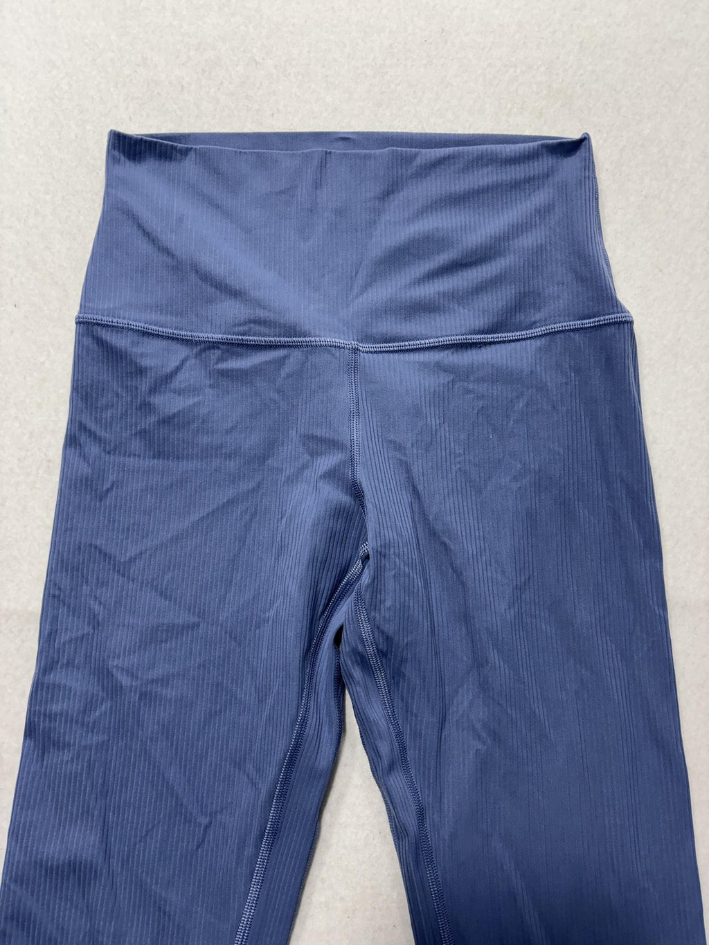 Lululemon Leggings Womens 6 Blue High Rise 23" Inseam Ankle Ribbed Yoga Stretch