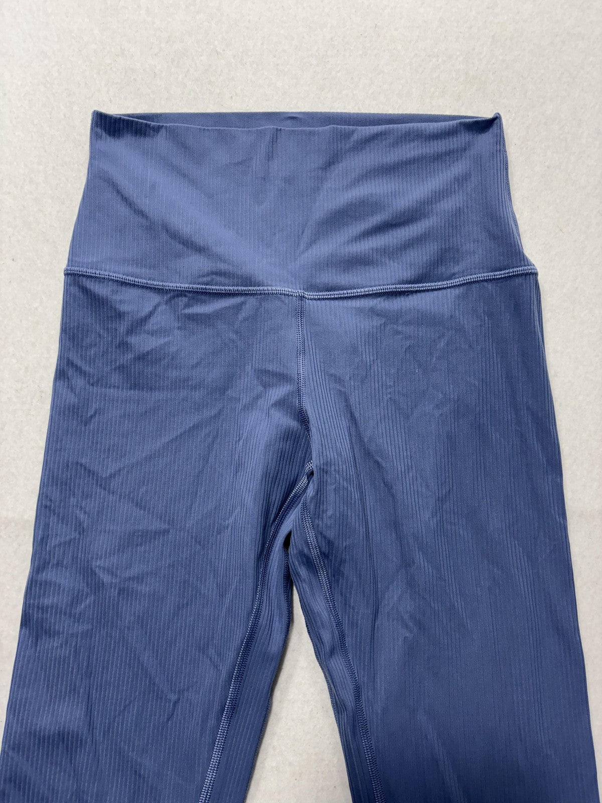 Lululemon Leggings Womens 6 Blue High Rise 23" Inseam Ankle Ribbed Yoga Stretch