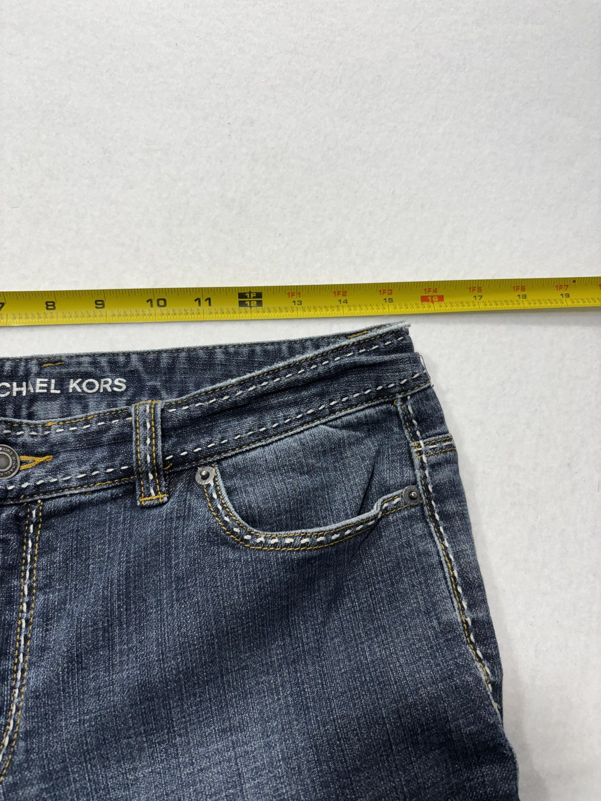 Michael Kors Jeans Womens 8P Blue Medium Wash Mid Rise Bootcut Stretch 30x30