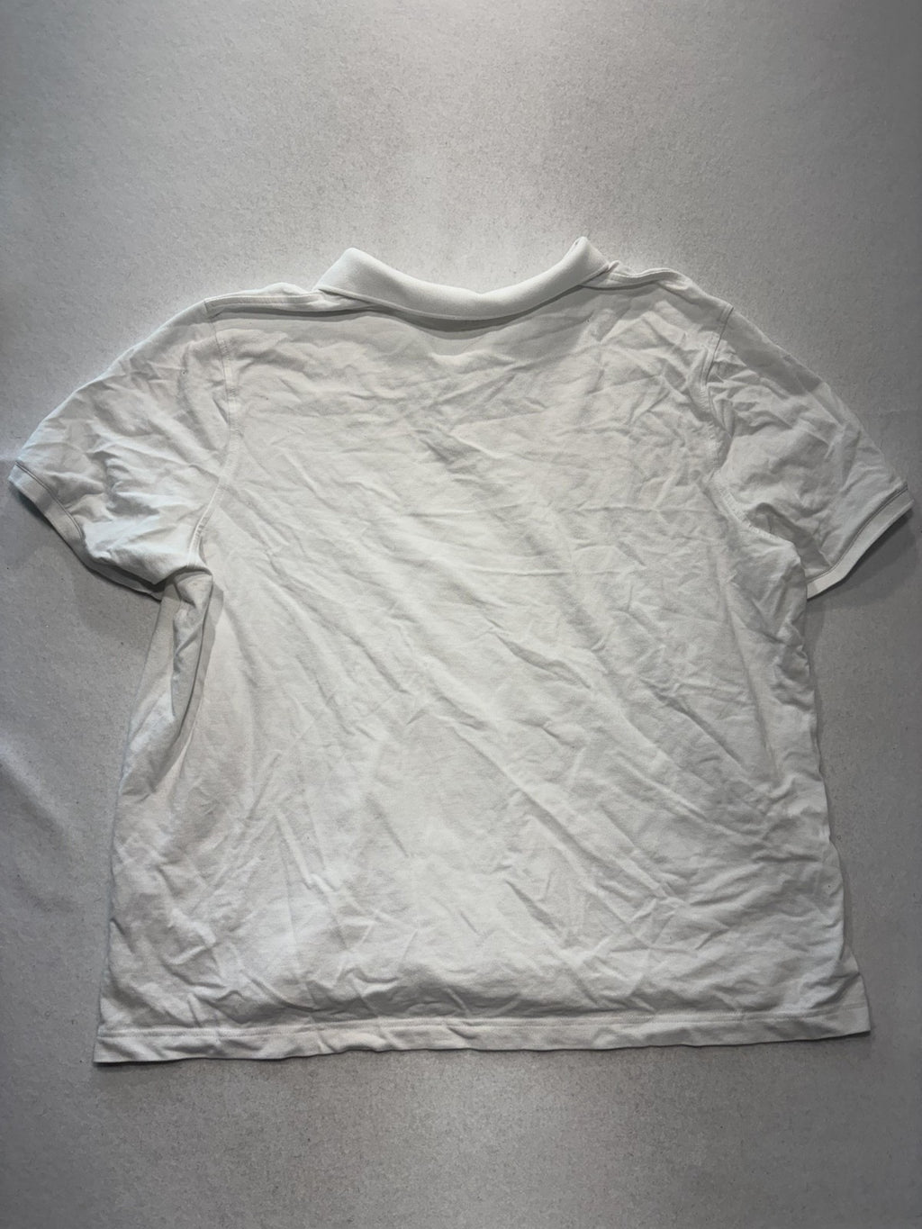 George Polo Shirt Mens 2XL White Stretch Knit Short Sleeve Tagless Casual
