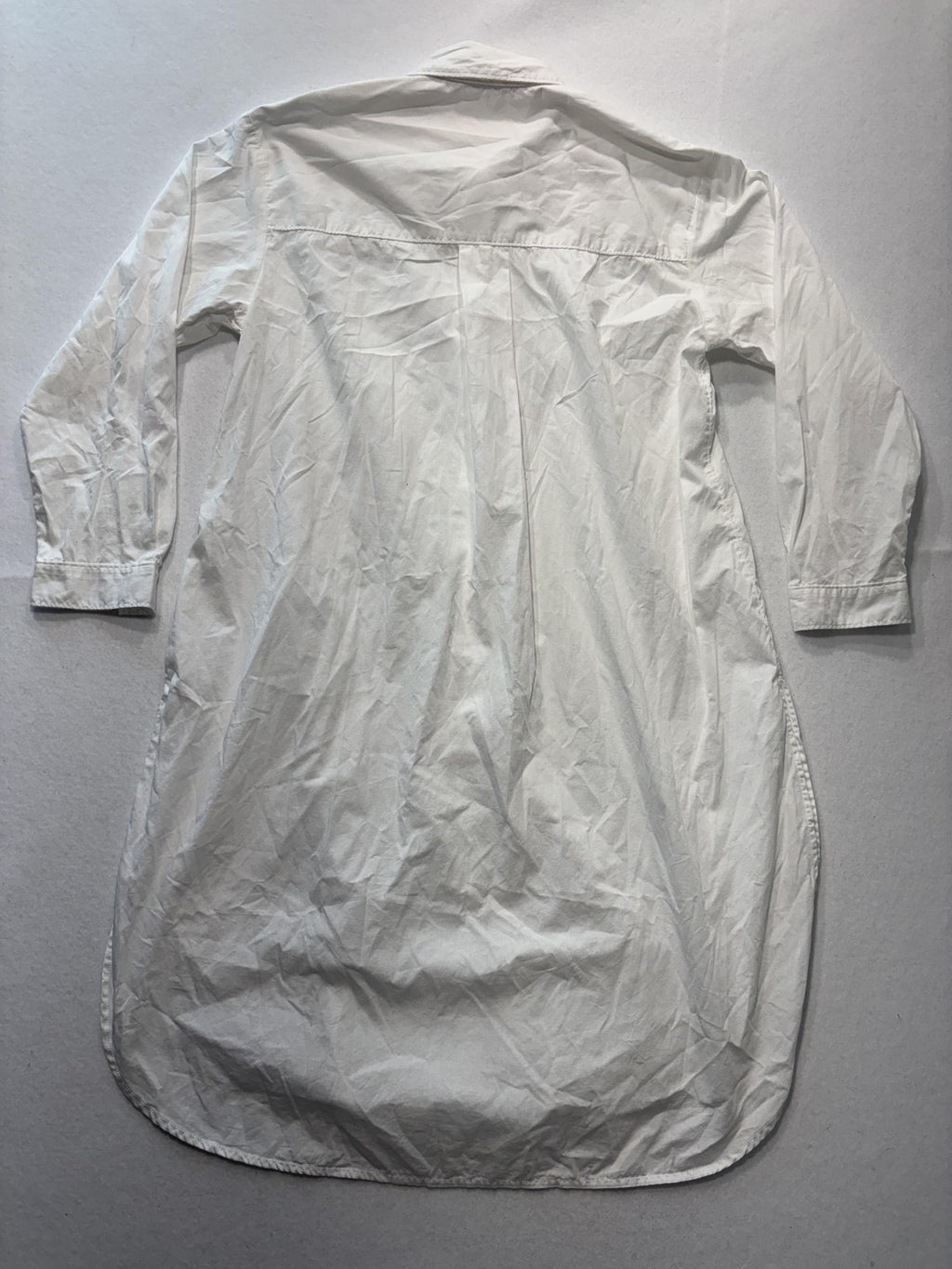 Maeve Shirt Dress Womens Medium White Collared Button Front Cotton Anthropologie