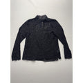 J.Crew Womens 6 Black Lace Mock Neck Long Sleeve Blouse BN027 Lined Sheer Top