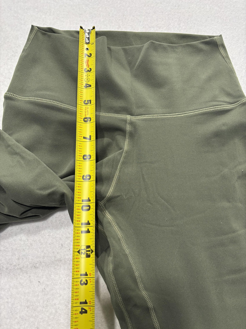 YUNOGA Leggings Womens Medium Green High Rise 26" Inseam Ankle Yoga Stretch