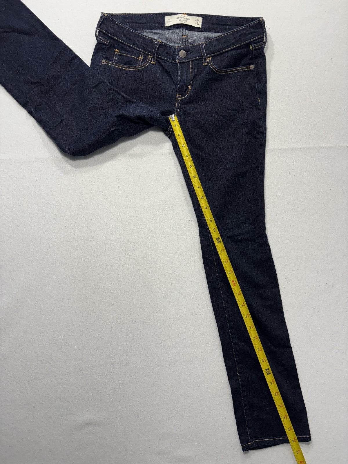 Abercrombie & Fitch Jeans Womens 2S Blue Dark Wash Low Rise Skinny 26x31