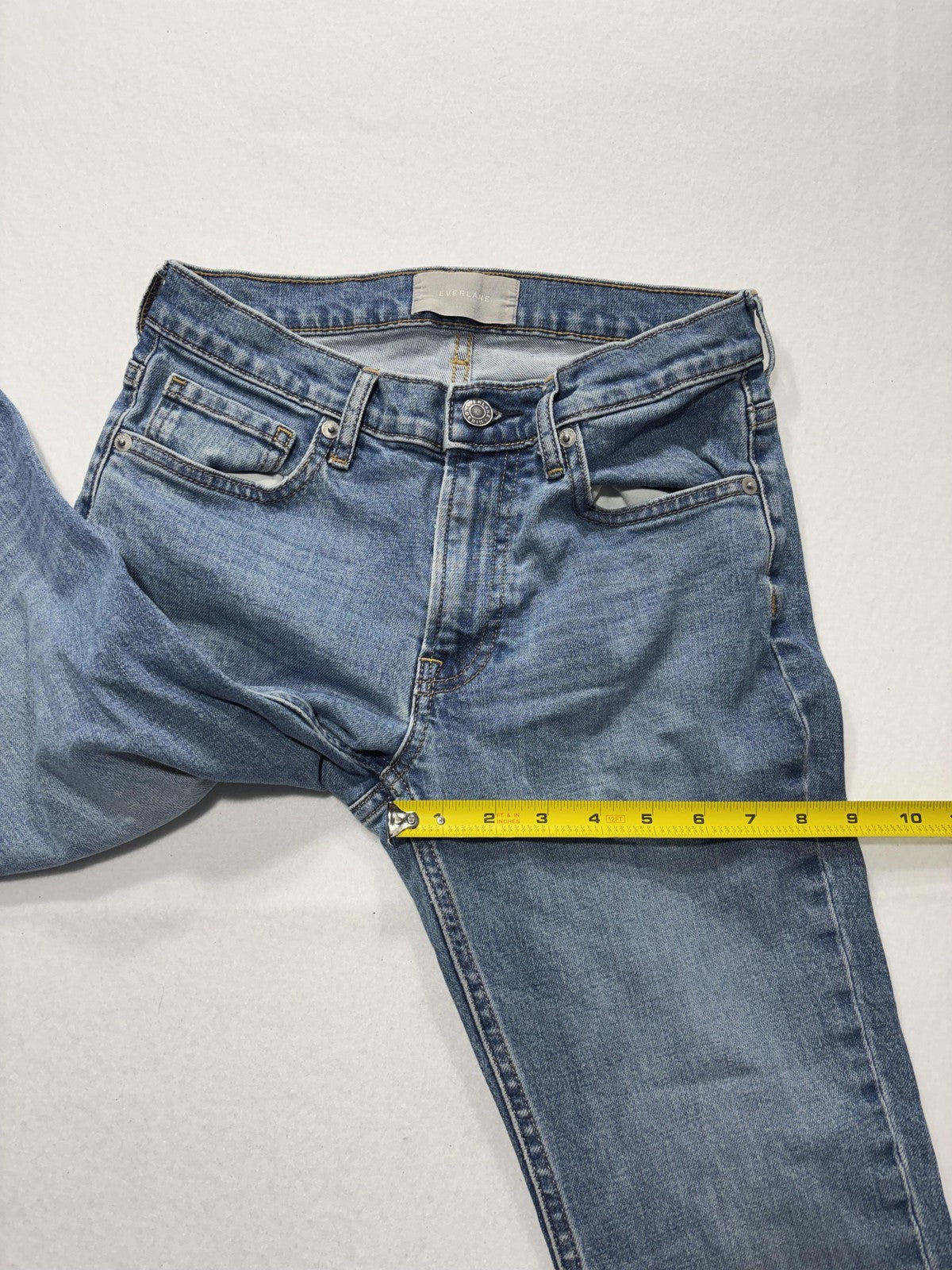 Everlane Jeans Womens 28 Blue Medium Wash Skinny Mid Rise Stretch 28x28.5