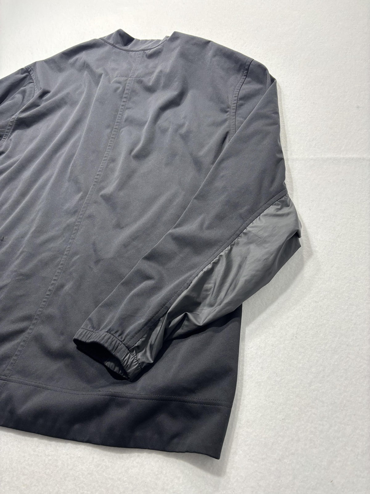 Nike Shield Windbreaker Jacket Mens 2XL Black Pullover Stand Collar Running