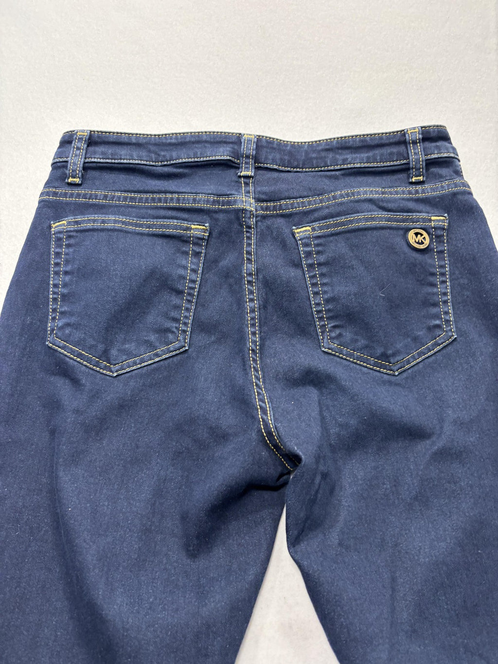 Michael Kors Izzy Skinny Jeans Womens 8 Blue Dark Wash Mid Rise Stretch 30x28.5