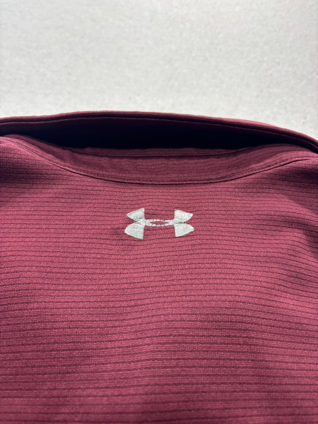Under Armour HeatGear Polo Shirt Mens Large Red Loose Golf Short Sleeve