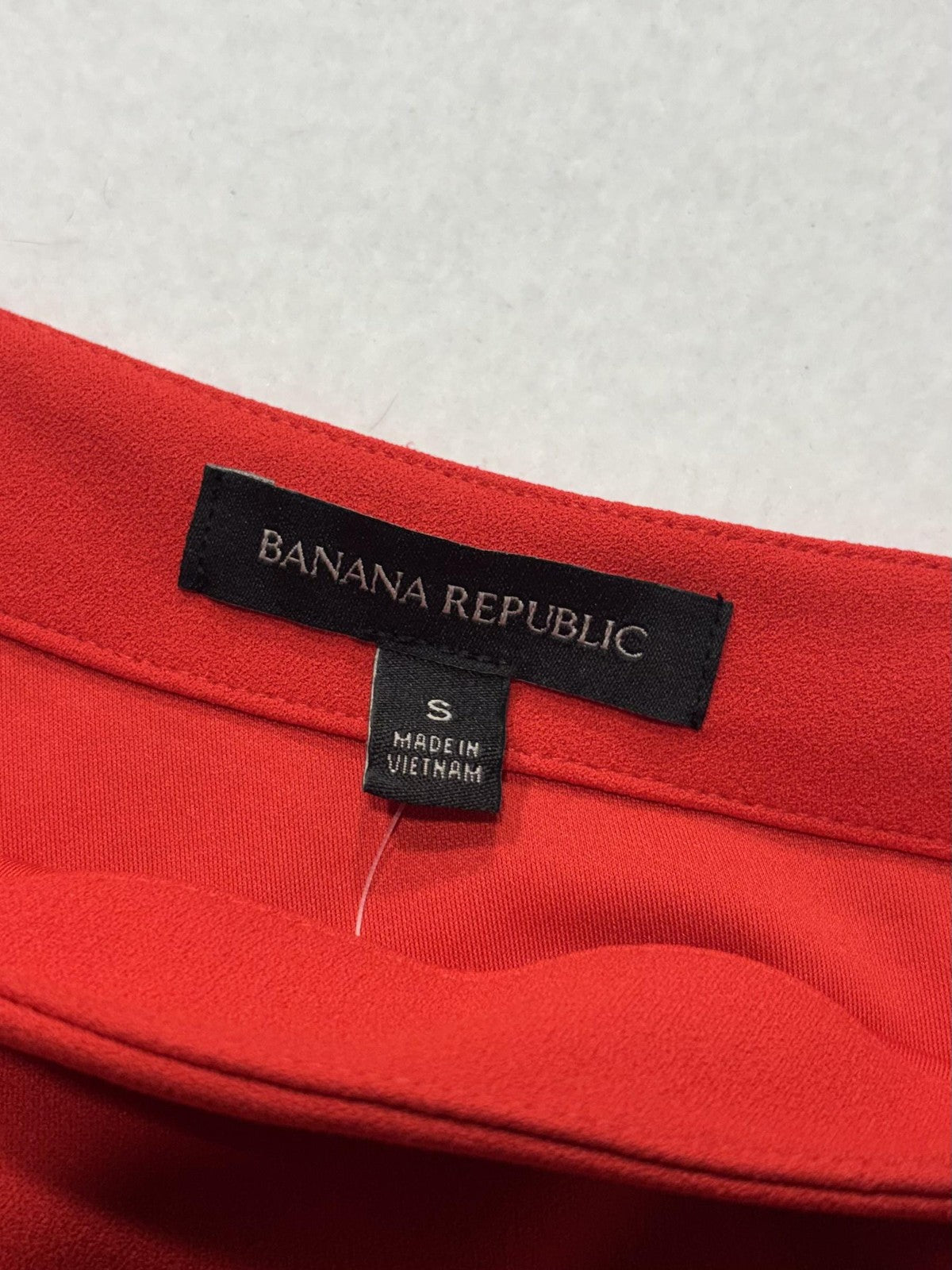 Banana Republic Blouse Womens S Red One Shoulder Long Sleeve Stretch Top Party