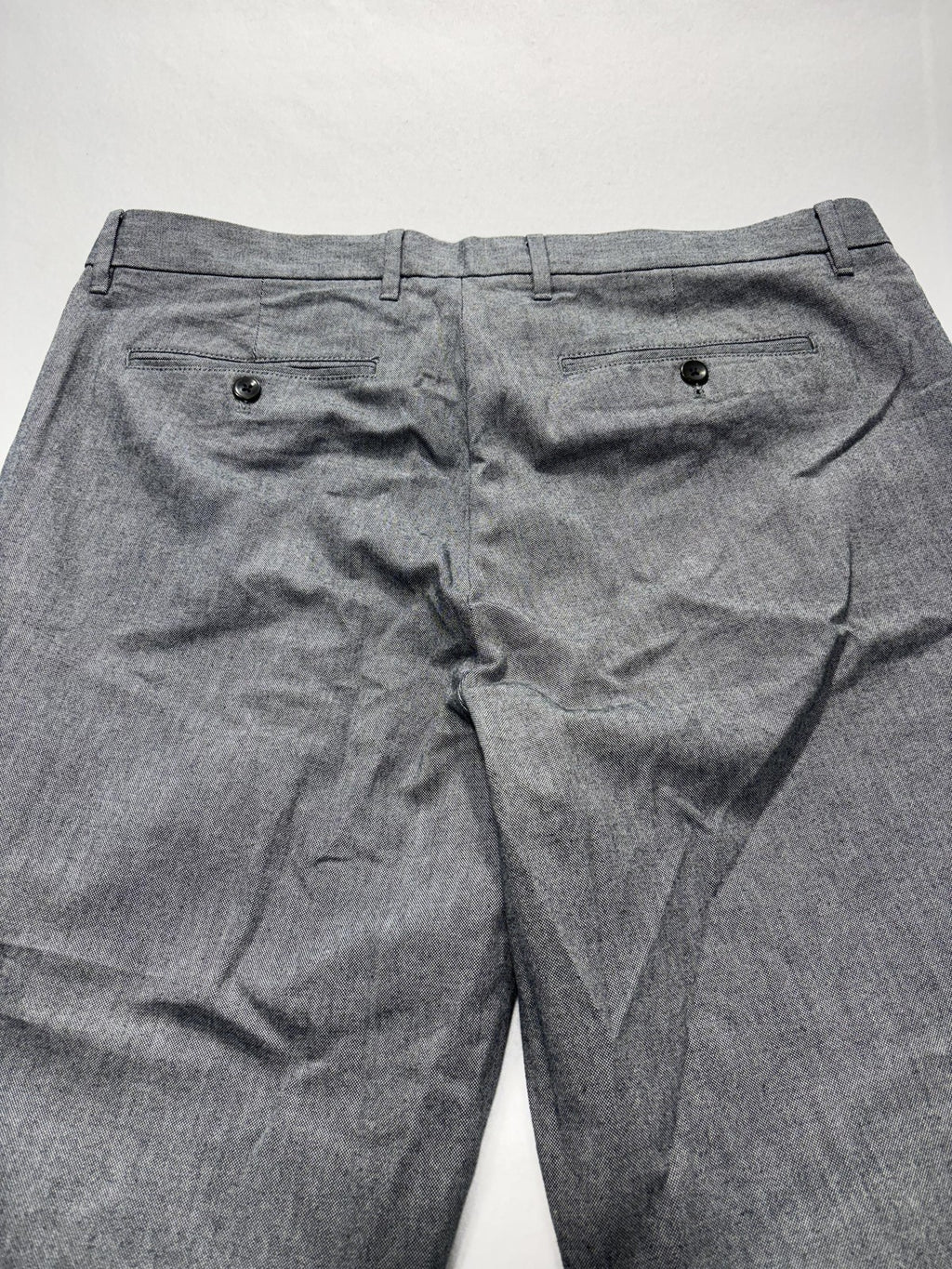 Banana Republic Chino Pants Mens 36x34 Gray Straight Fit Chambray Casual Work