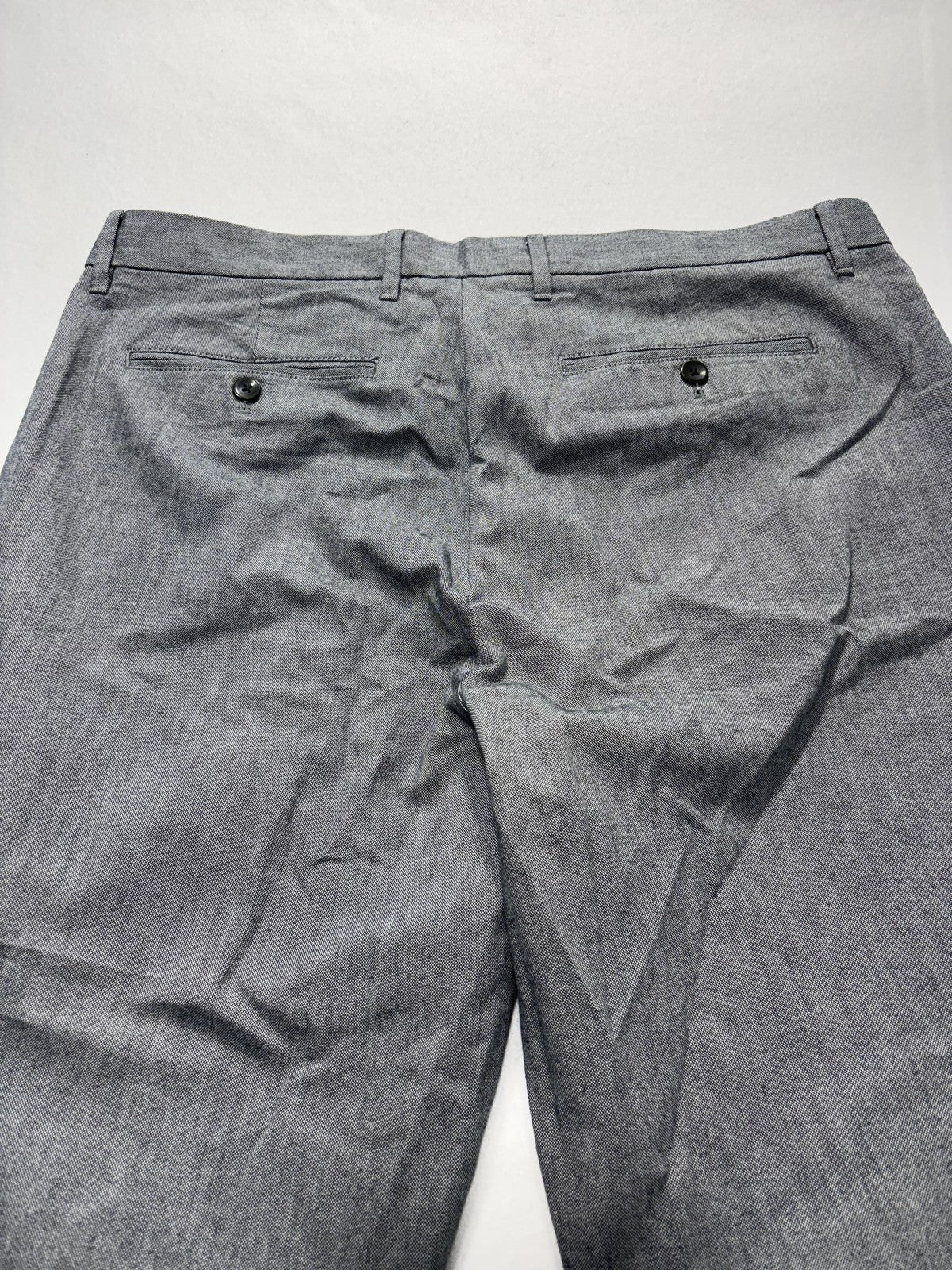 Banana Republic Chino Pants Mens 36x34 Gray Straight Fit Chambray Casual Work