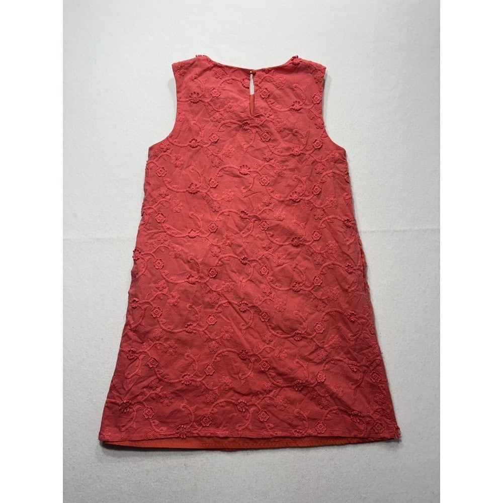 Jude Connally Womens 8 Pink Floral Embroidered Sleeveless Shift Dress 114584