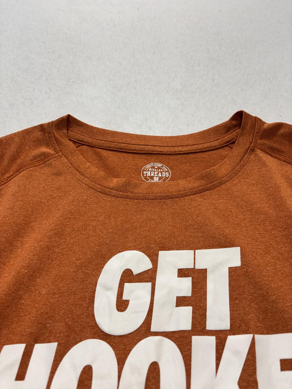 Texas Longhorns Shirt Mens XL Orange NCAA Football Rivalry Threads Get Hooked
