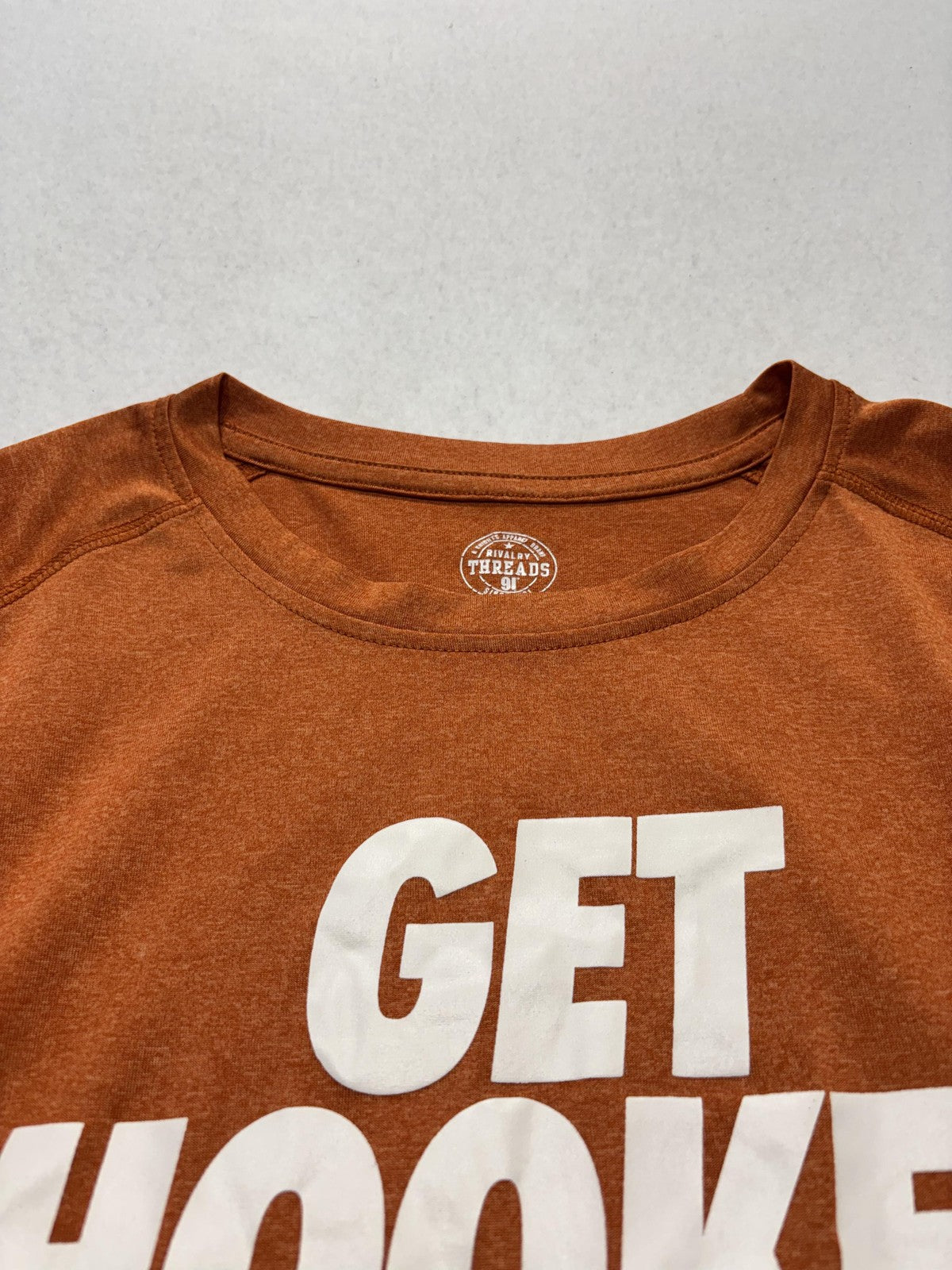 Texas Longhorns Shirt Mens XL Orange NCAA Football Rivalry Threads Get Hooked