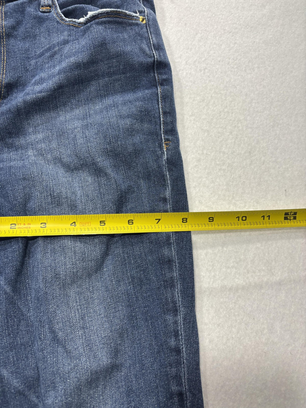 FRAME Ali High Rise Cigarette Jeans Womens 28 Blue Medium Wash Raw Hem 28x27