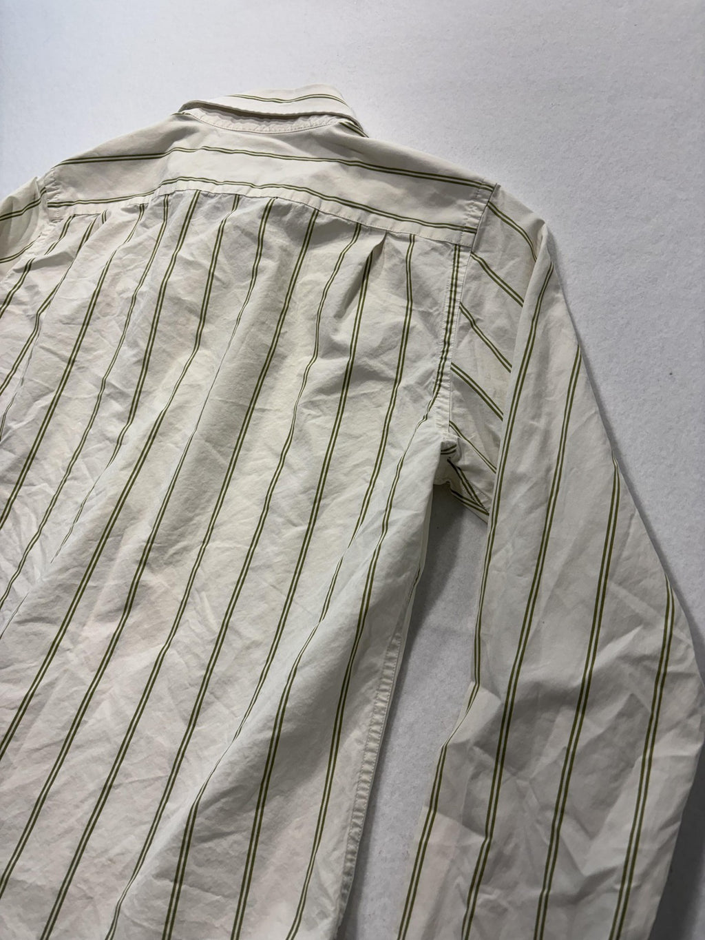 Abercrombie & Fitch Shirt Mens Medium White Striped Long Sleeve Button Up Slim