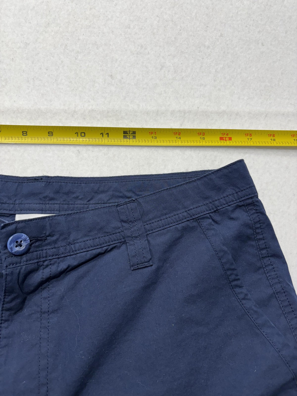 Columbia Chino Shorts Mens 34 Blue 8" Inseam Lined Lightweight Travel Casual