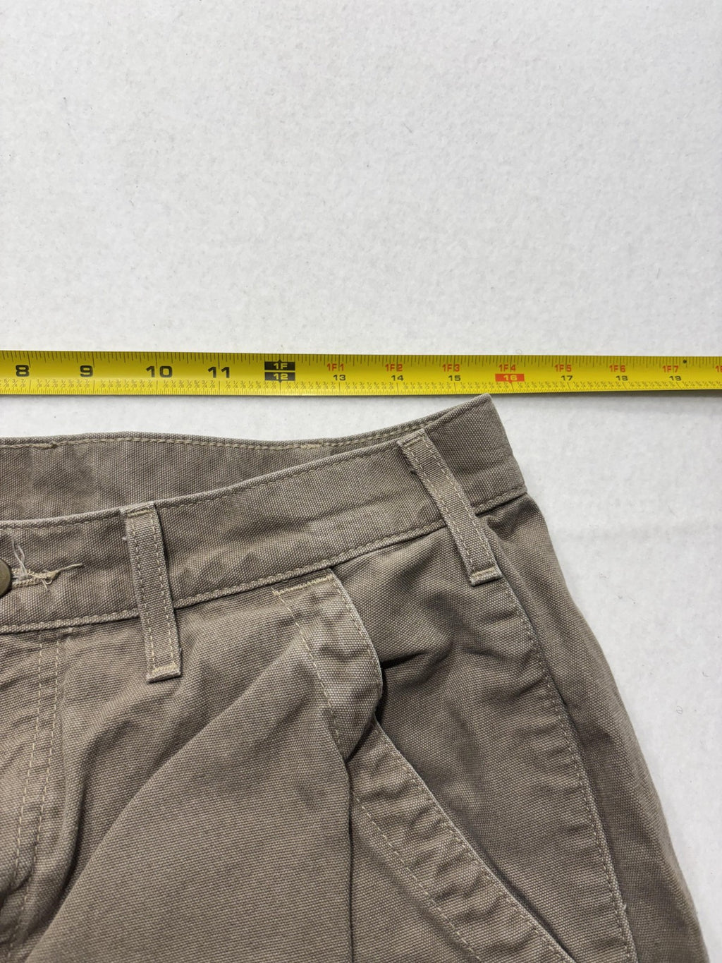 Carhartt Carpenter Pants Mens 32x34 Beige Relaxed Fit Canvas Workwear Casual