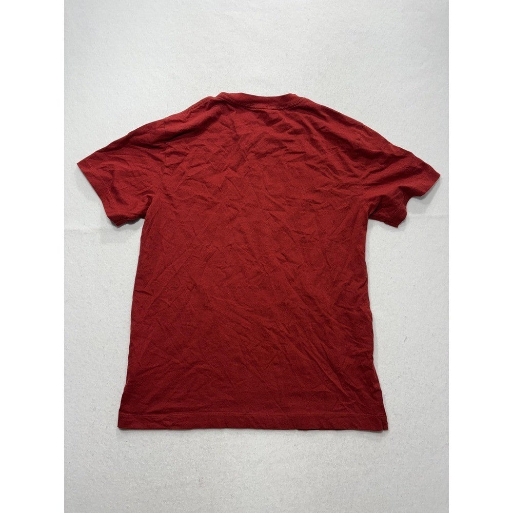 True Religion Shirt Mens Small Red Buddha Logo Graphic Tee Short Sleeve Cotton