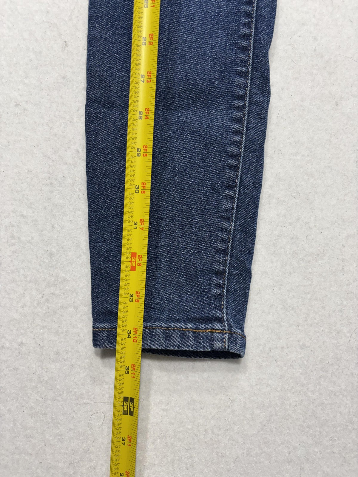 Everlane Jeans Womens 28 Blue Medium Wash Skinny Mid Rise Stretch Denim 28x27